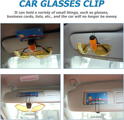 Miniatura 3 de 6 soportes para lentes de sol para visera solar de automóvil, soporte para anteojos de automóvil, soporte para gafas, clip para tarjetas de boletos