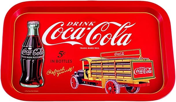 The Tin Box Company Coca Cola Rectangular Tin Tray 778417-12, Red