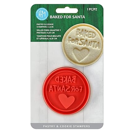 R&M International 0411 Baked for Santa Pastry and Cookie Stamper