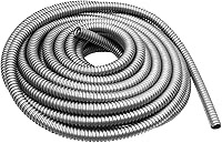 Qlvily 1/2 Inch x 50ft Flexible Galvanized Iron Electrical Conduit - Corrosion-Resistant Wire Protection for Home & Outdoor Wiring