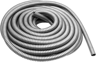 Qlvily 1/2 Inch x 50ft Flexible Galvanized Iron Electrical Conduit - Corrosion-Resistant Wire Protection for Home & Outdoor Wiring
