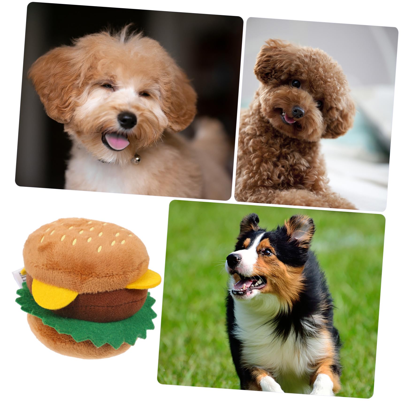 SUPVOX Jouet Couinement Intégré Chien pour Peluche Imitation Nourriture Résistant aux Morsures pour Chiots en Période de Jeu Détente