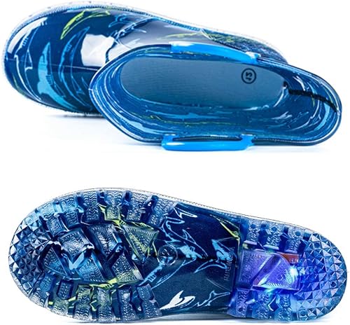 Miniatura 5 de HugRain - Botas de lluvia con luces para niños pequeños