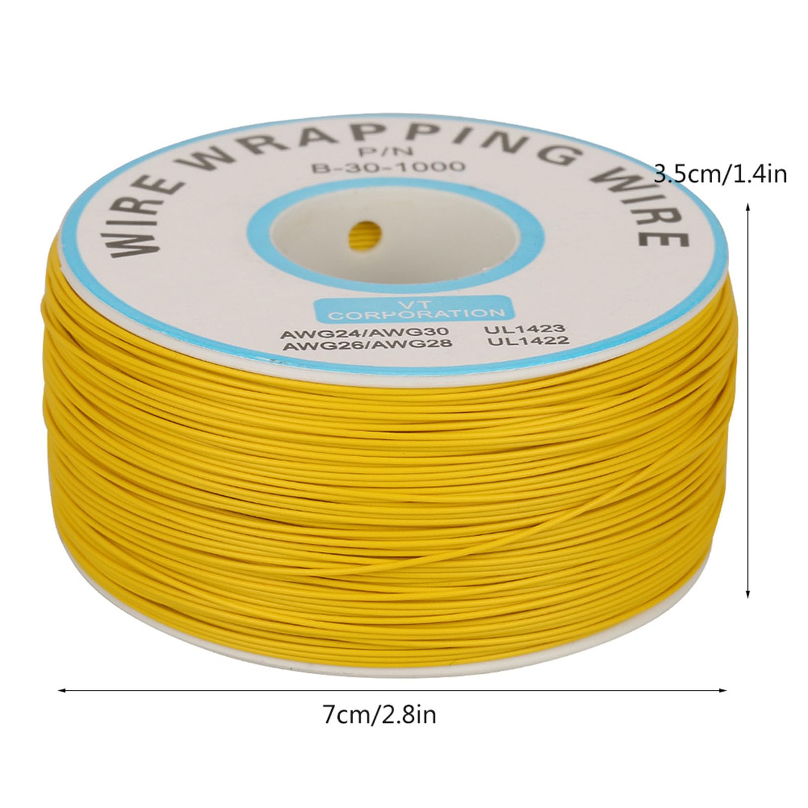 Watris Veiyi 0.25 mm Copper Wire, Yellow 30AWG 200 m Stranded Cable, PCB Connection Cable for Laptop Motherboard, PCB Soldering - Image 2