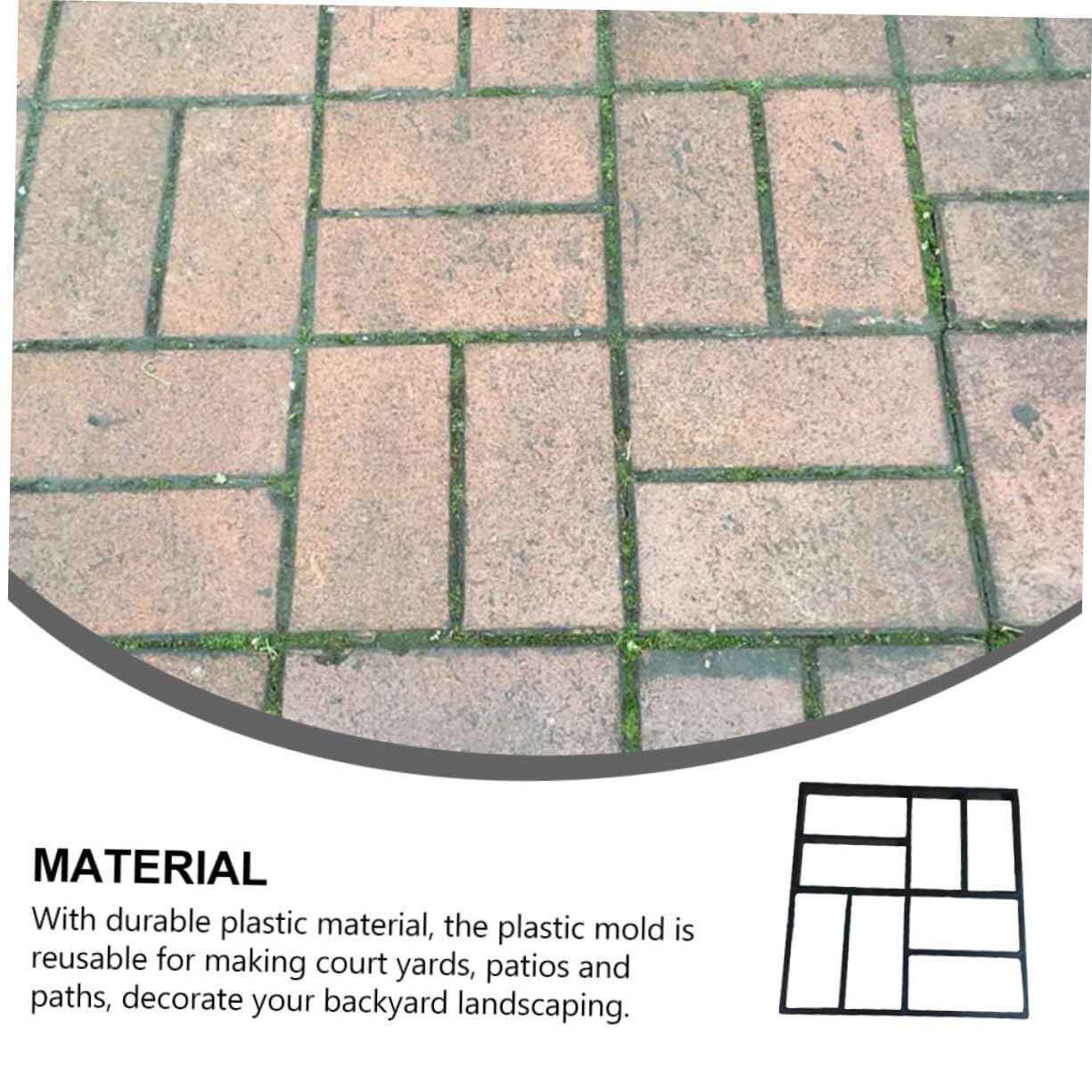 Gatuida Stampo Design Artistico per 8 Scomparti Nero per Pavimentazione in Plastica per Vialetti e Giardini, per Appassionati di Giardinaggio e Creazione di Percorsi