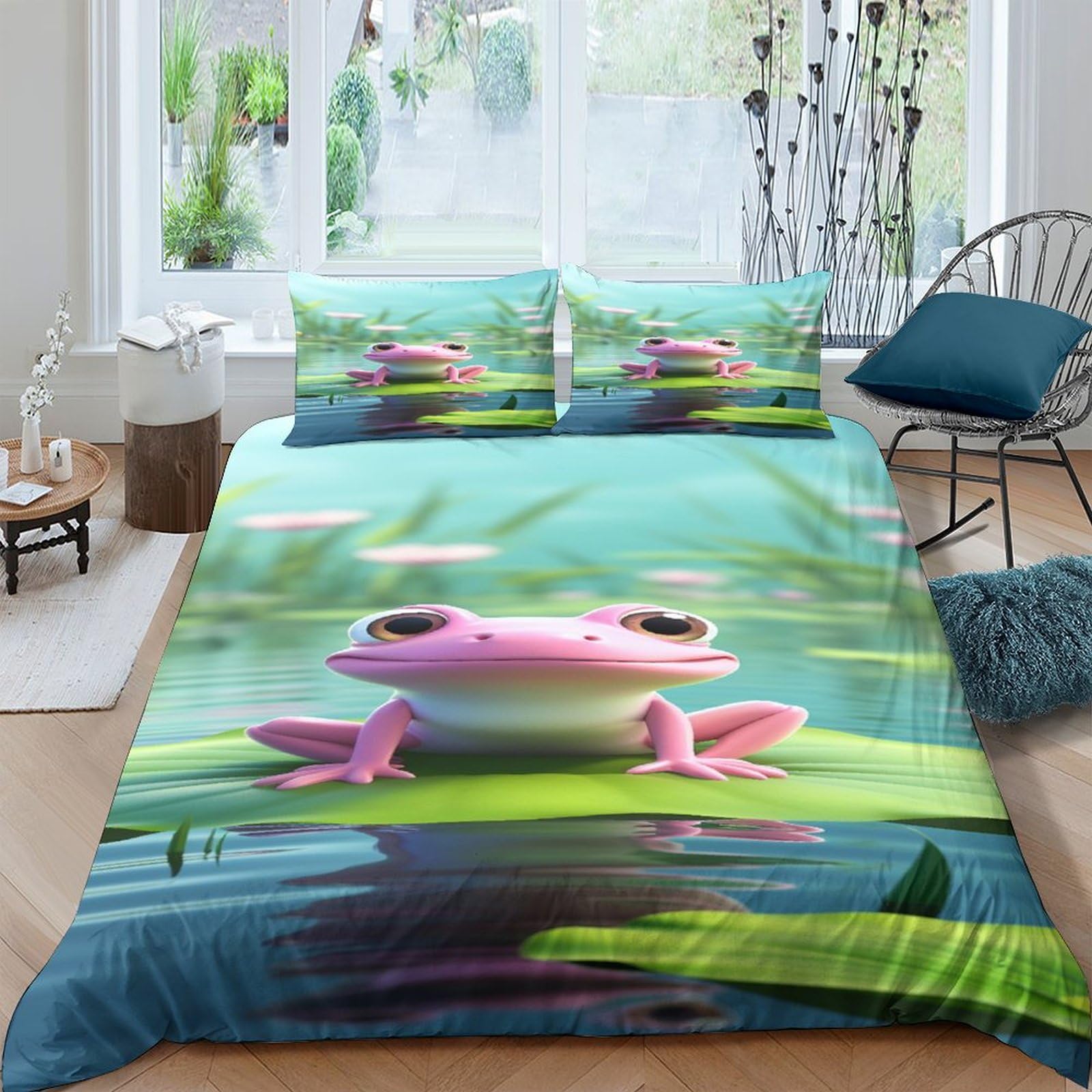 Parure de lit microfibre facile d'entretien avec fermeture éclair invisible