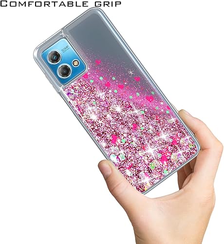 Miniatura 6 de EnCases Funda híbrida para Moto G Stylus 5G 2023 con purpurina líquida, Motorola Moto G Stylus 5G 2023 Quicksand Sparkle para niñas, mujeres y
