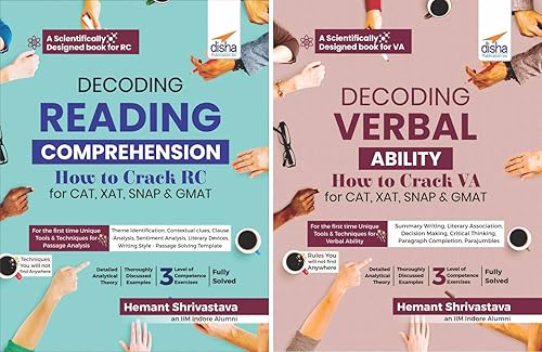 Decoding Reading Comprehension &amp; Verbal Ability: How to Prepare VARC for CAT, XAT, SNAP &amp; GMAT - set of 2 Books