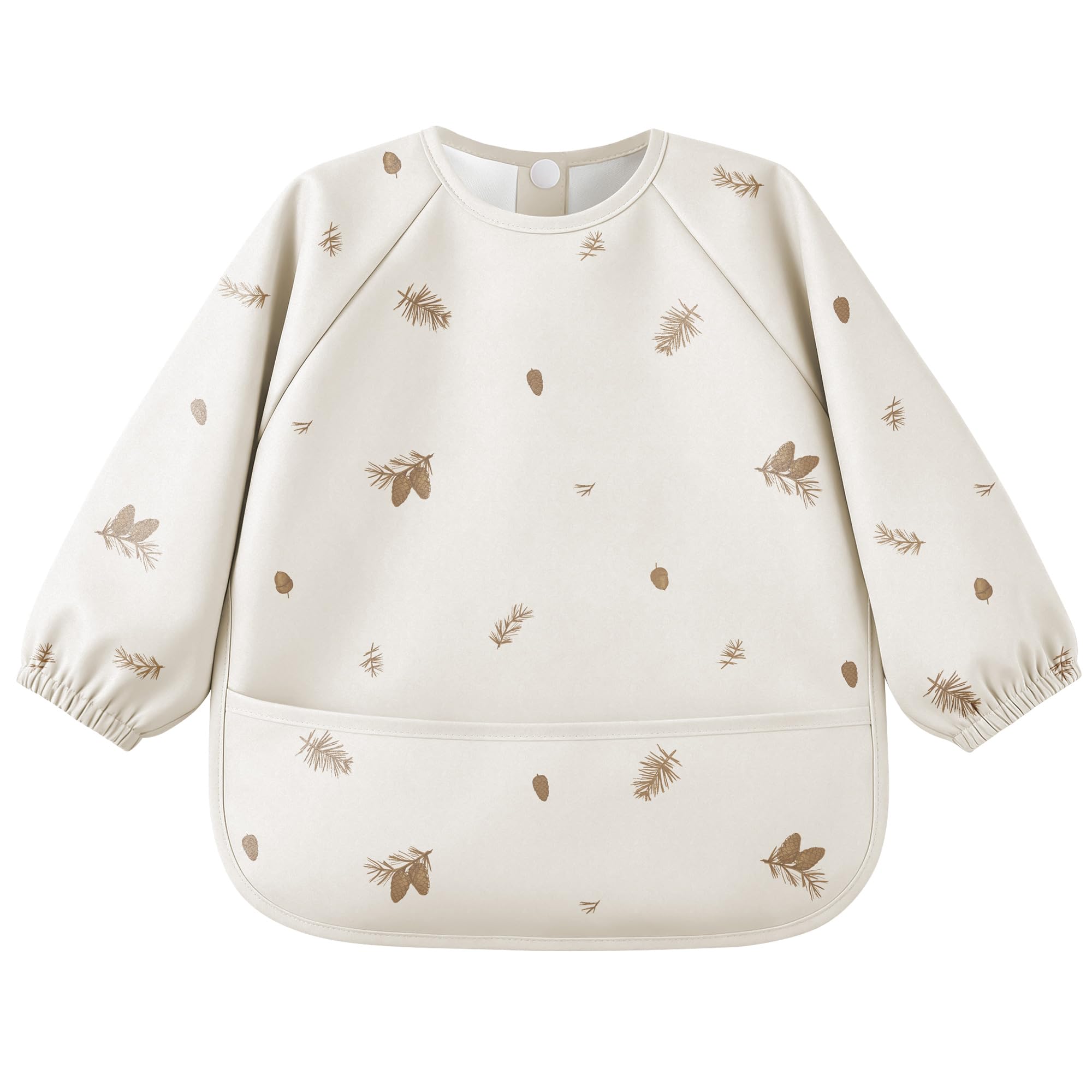 Susurration Baby Weaning Bib with Long Sleeves, Soft and Skin-Friendly Material, Coverall Bibs for Baby Feeding, Waterproof and Easy to Clean, For Unisex Baby Girls & Boys