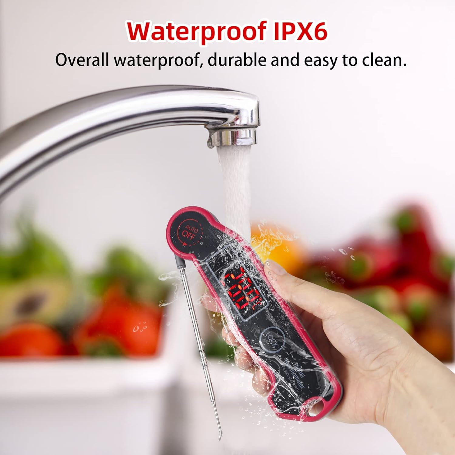 review BOMATA Waterproof Thermocouple Meat Thermometer, 2~3s Ultra-Fast Response & ±0.9℉/±0.5℃ High Accuracy. Instant Read Thermometer for Grilling, Cooking, Liquid, etc. T301