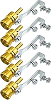 Vista 16 de X AUTOHAUX Silenciador de escape de sonido turbo universal de aleación de aluminio tamaño S, silbato para coche, tono dorado, 5 uds