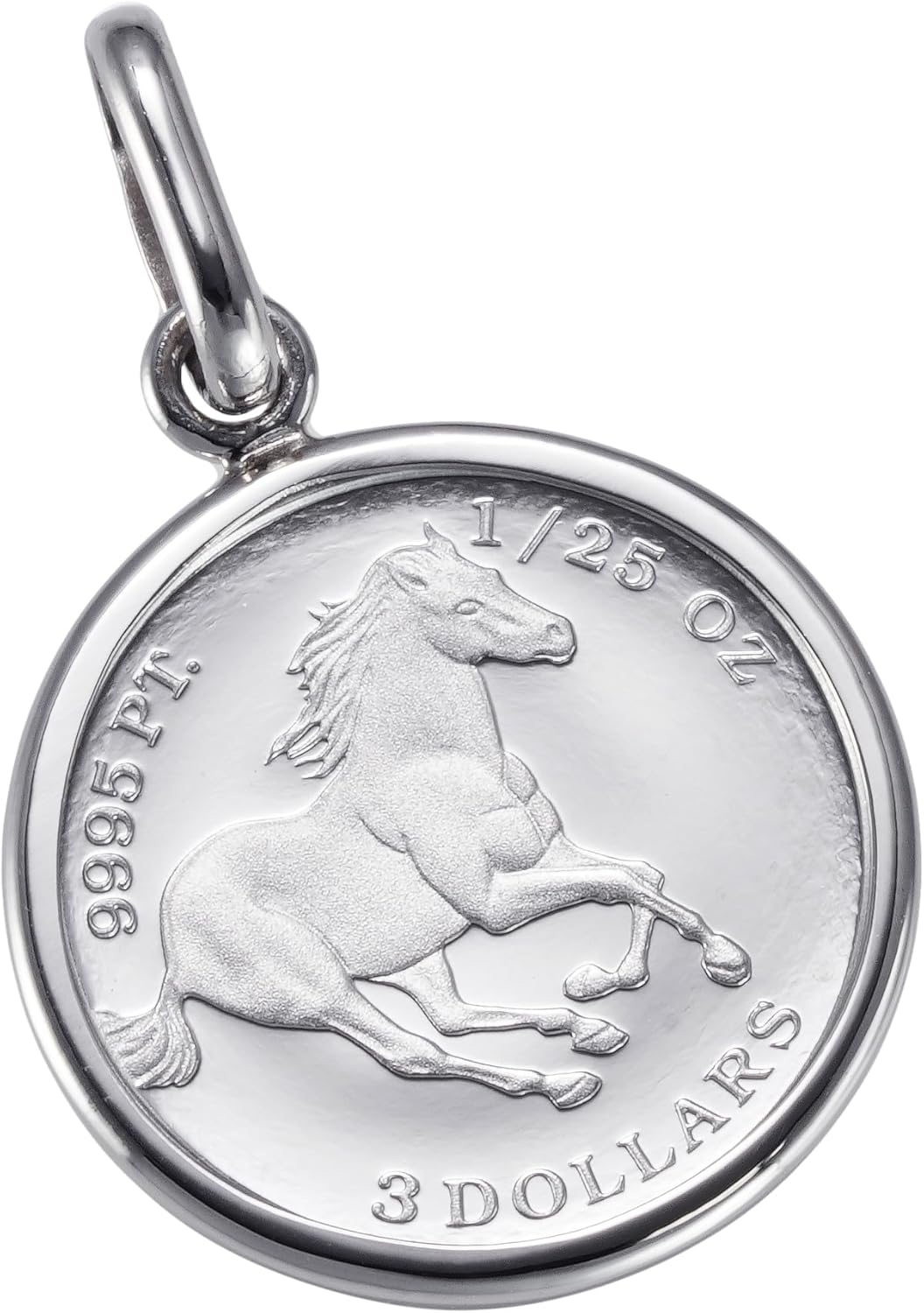 お約束のもの スペランツァ] Pt999 純プラチナ コイン ペンダント ツバル ホース