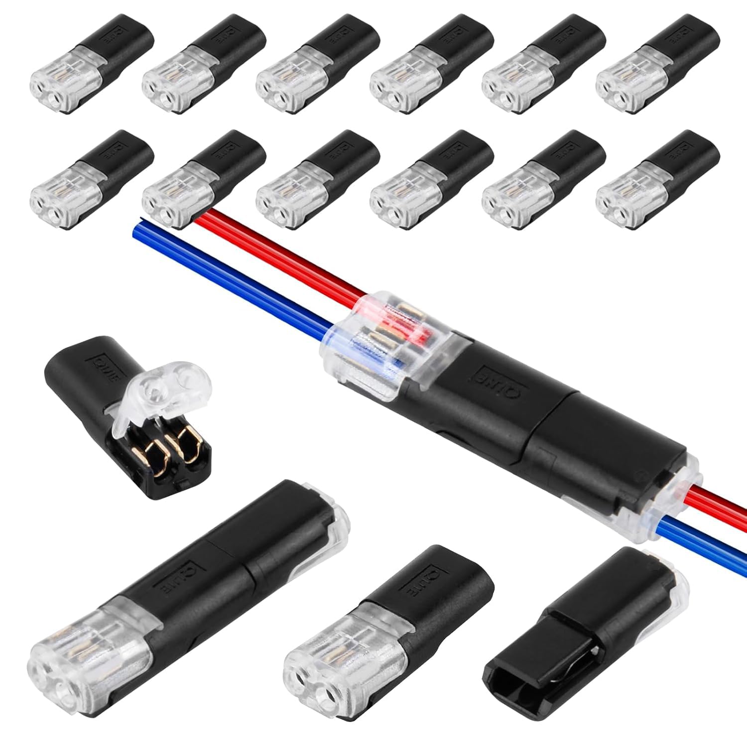 CESITRA Pack of 8 Car Plug 2 Pin Connector Cable Connector Waterproof Connector Practical Quick Cable Connector Connectors 2-Pin Pluggable Cable Connector for 18-22 AWG Cable Crimp