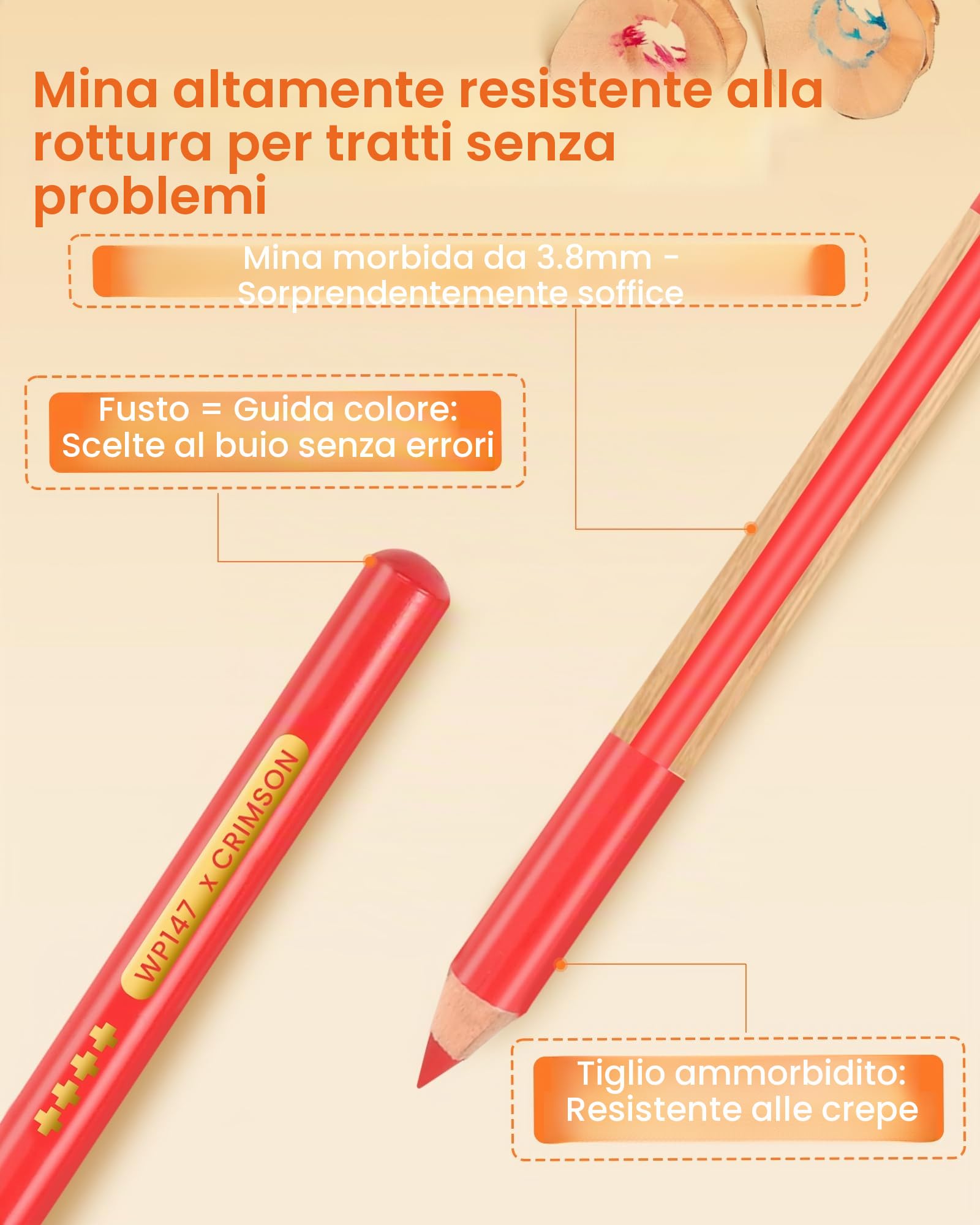 Woomer 72 Matite Colorate a Olio, Mina Morbida 3,8 mm, Resistenti alla Luce | Alta pigmentazione, texture cremosa e setosa, miscelazione e stratificazione professionale, scatola in metallo