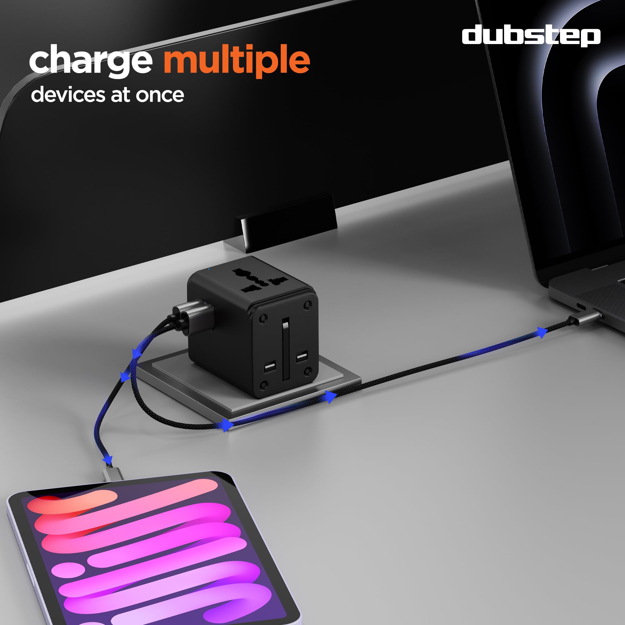 Dubstep Voyager Travel Adapter - Universal Worldwide Charger -6
