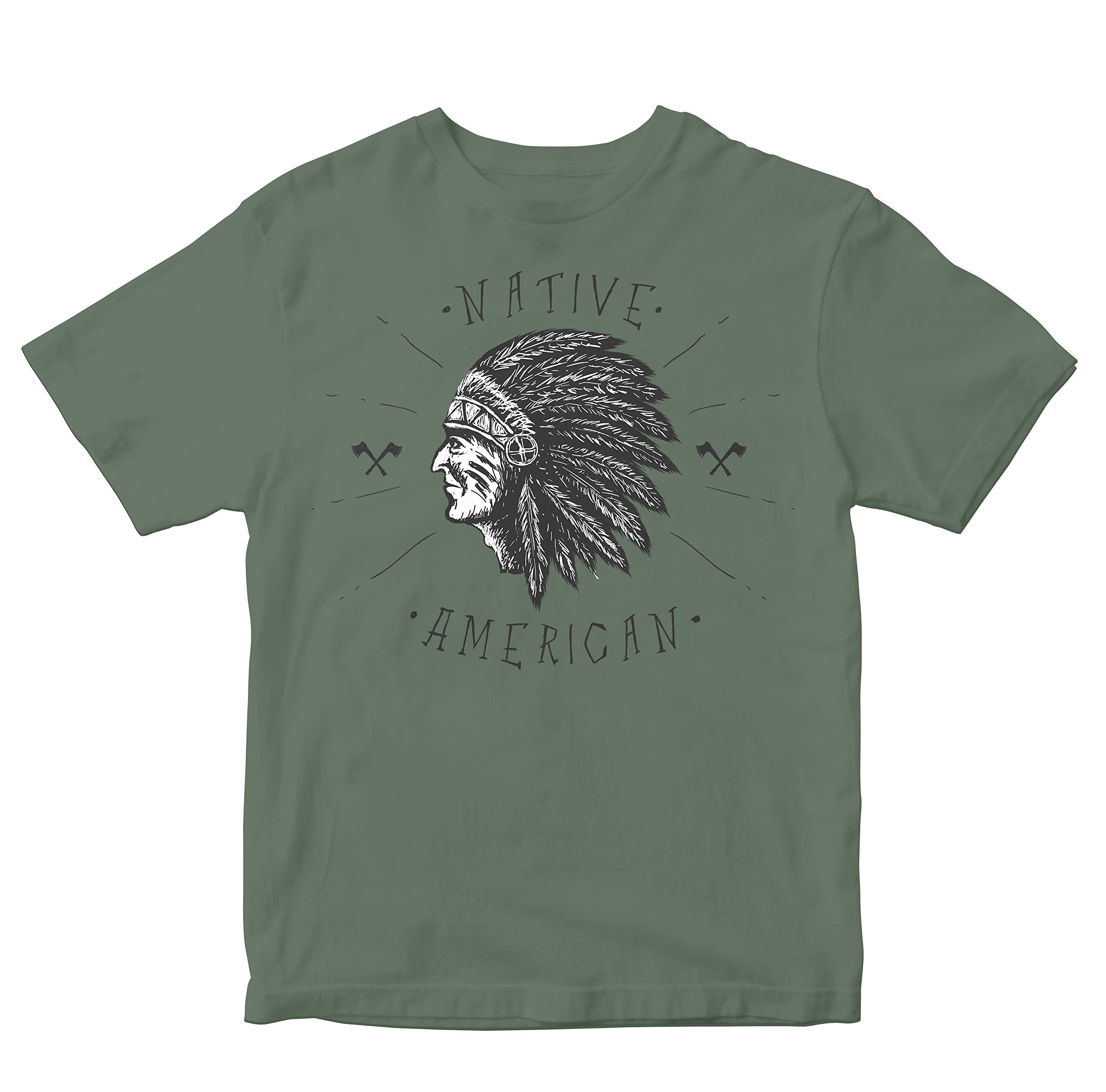 HeybrohKids T-Shirt Native American 100% Cotton Boy's Girl's Regular Fit Unisex T-Shirt