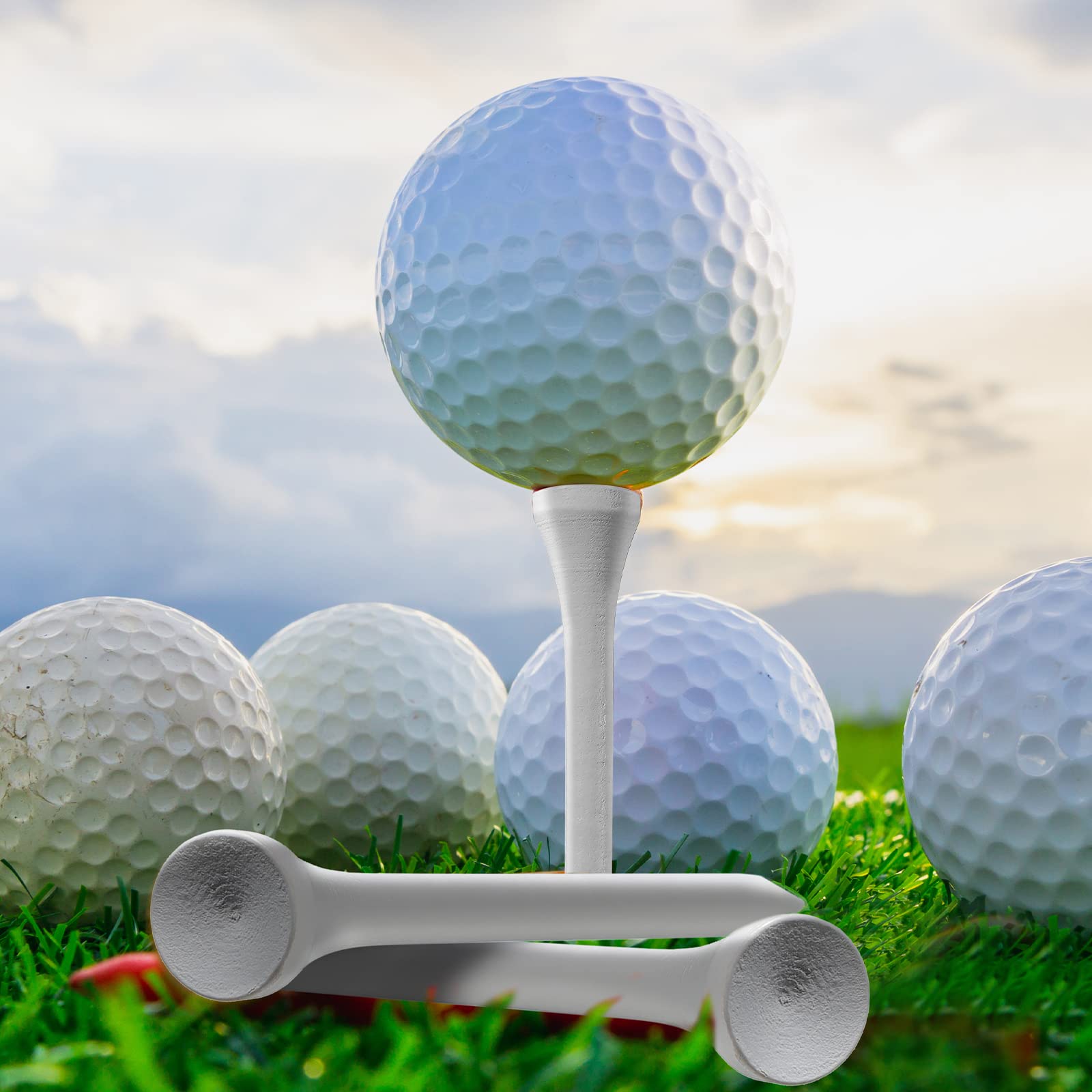Mudder 600 Stück Golf-Tees aus Holz, für Herren, Bälle, Zubehör