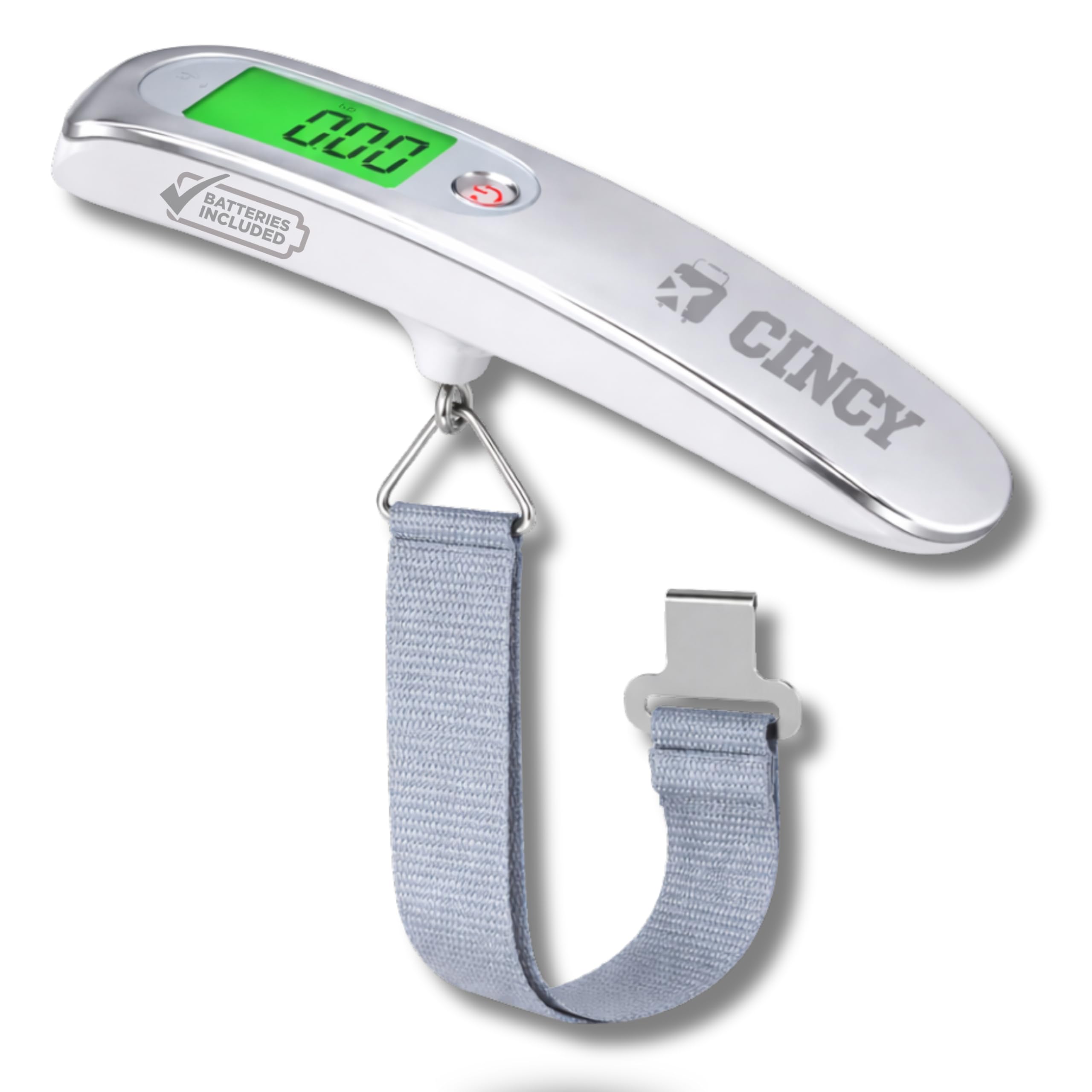 Bilancia digitale per bagagli, 50 kg, ad alta precisione, con LCD retroilluminato, autobloccante, 4 unità e cinghia resistente, bilancia portatile per valigie per la prevenzione delle tariffe dei