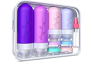 18-Pack Travel Bottles for Toiletries (TSA-Approved)