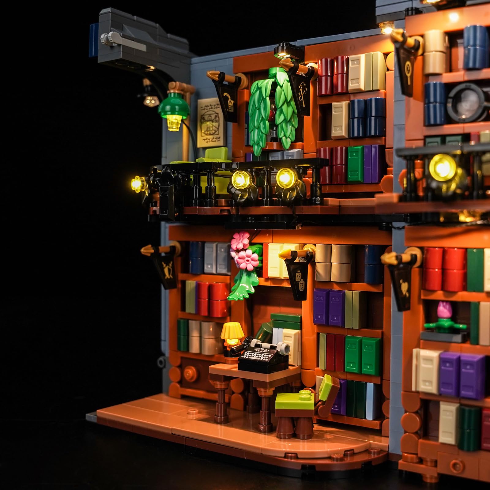BrickBling Kit di luci con telecomando compatibile con Lego 11379 Book Nook