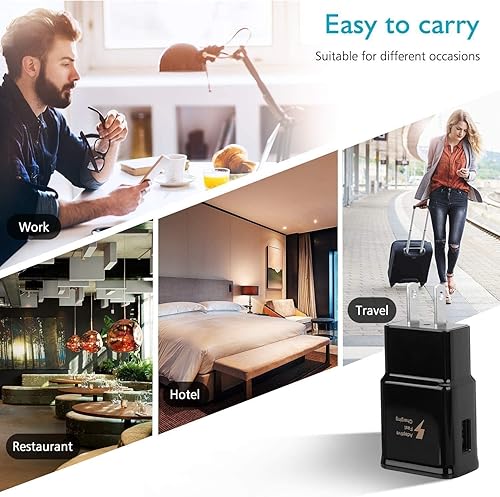 Miniatura 7 de Adaptador de pared rápido adaptativo Cargador micro USB para Samsung Galaxy S7 S7 Edge S6 S6 Edge Note 5 Note 4 J2 Prime J7 Prime A5 incluido con