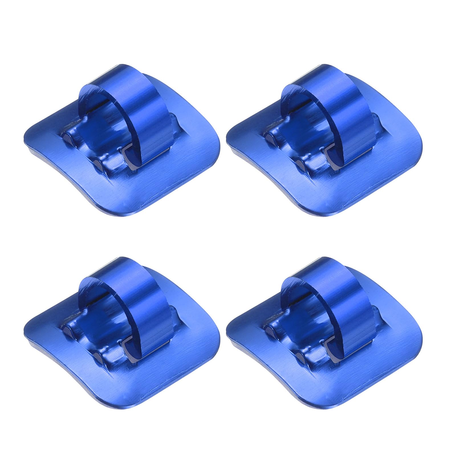 sourcing map 4pcs Bicycle C-Clips Clamps Housing Hose Guide Brake Derailleur Shift Cables with Adhesive Seat for MTB, Blue