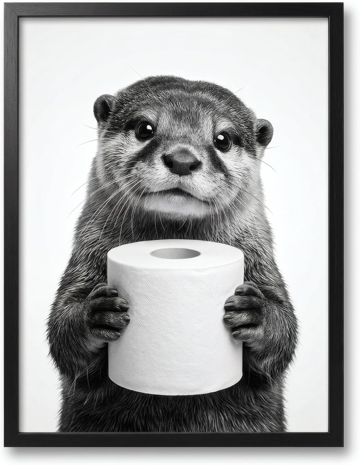 VeroTin Canvas Art for Restroom Decor & Funny Bathroom Decor UNFRAMED
