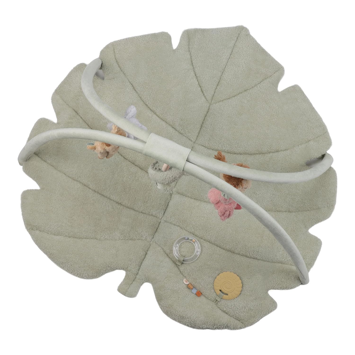 Little Dutch Krabbeldecke mit Spielbogen - Spieldecke - Activity Matte - Unisex - für Babys ab der Geburt - Safari Friends - grün
