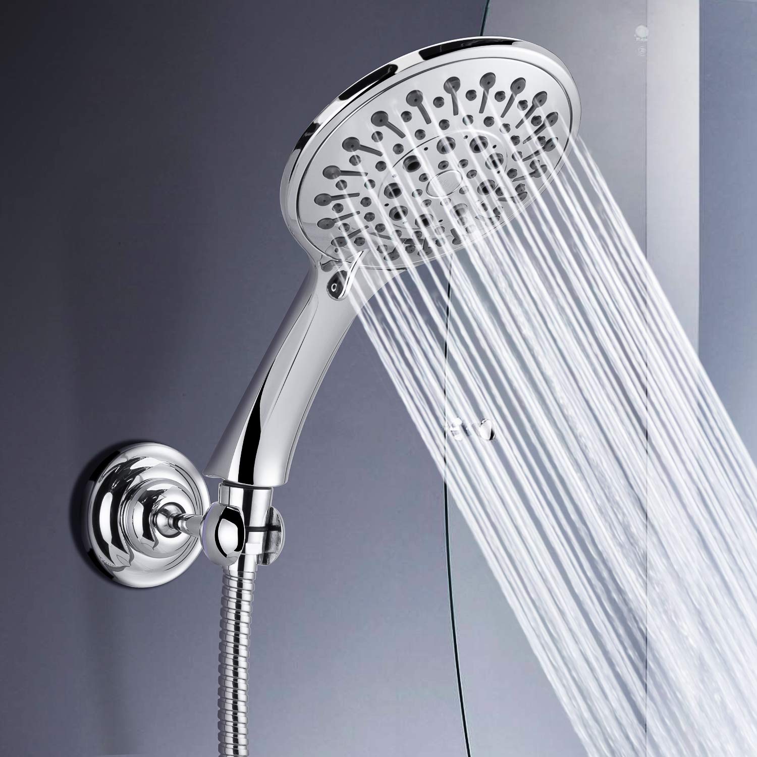 JiePai - Soporte para alcachofa de ducha, soporte de pared con tornillos
