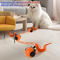 Vista 4 de 2PCS Interactive Cat Toy for Indoor Cats, Speedy Ball with Tail, Automatic Moving Cat Balls for Bored Indoor Adult Cats, Two Speed