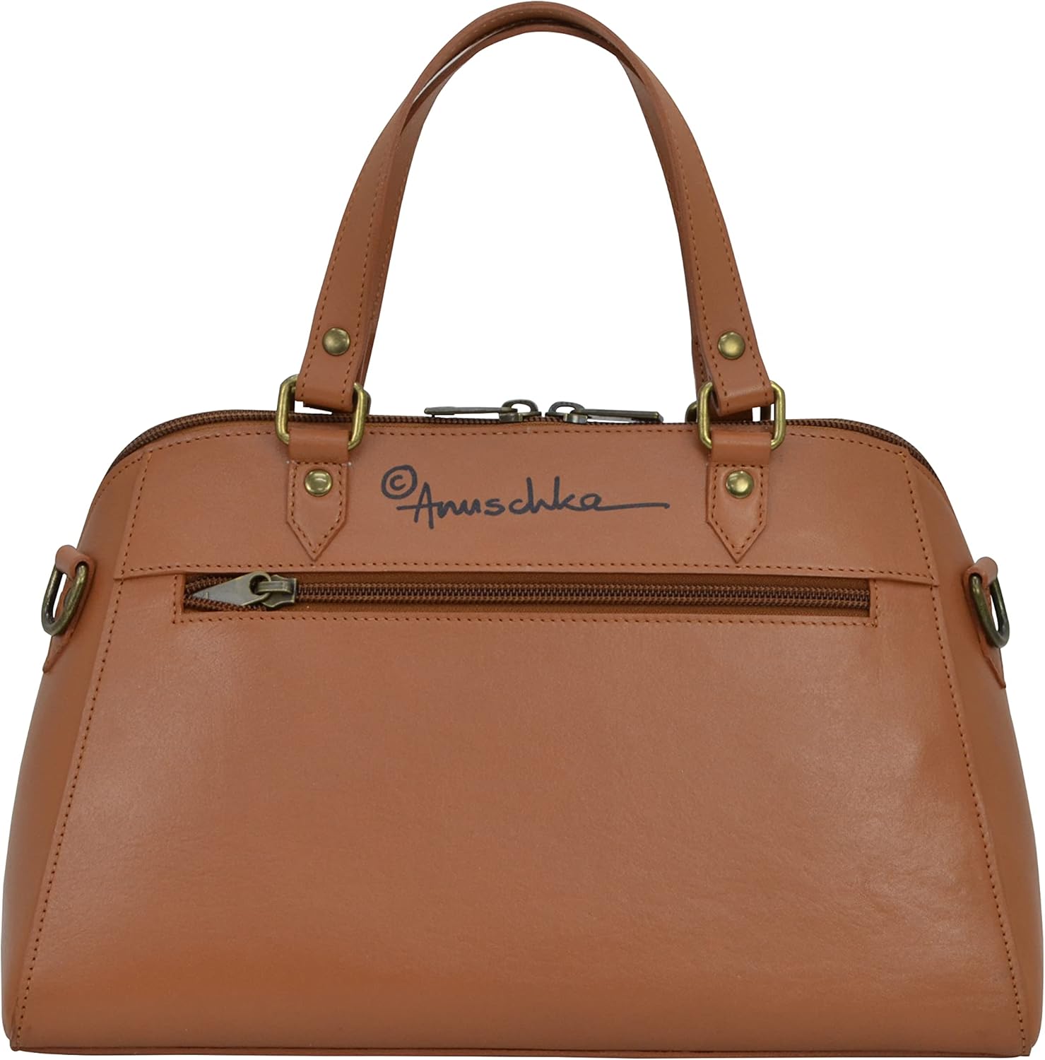 Anuschka Women’s Hand-Painted Genuine Leather RFID Blocking Wide Organizer Satchel - Image 3