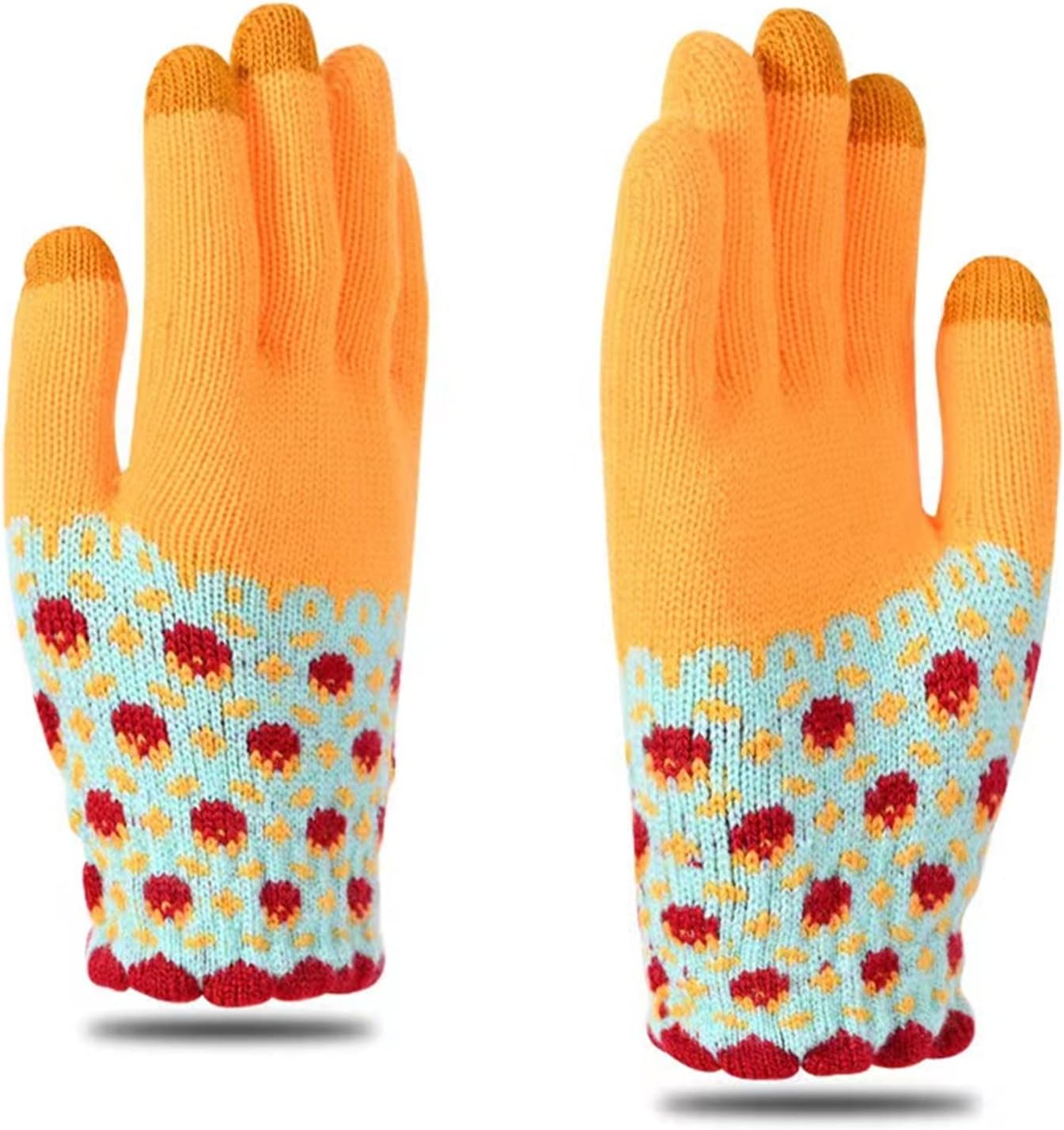 Women's Girl’s Winter Touch Screen Gloves Warm Thermal Knit Gloves