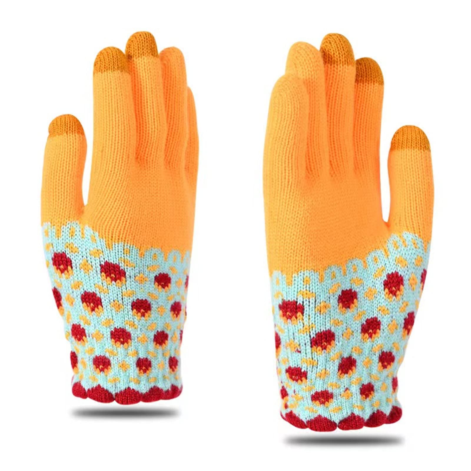 Women's Girl’s Winter Touch Screen Gloves Warm Thermal Knit Gloves
