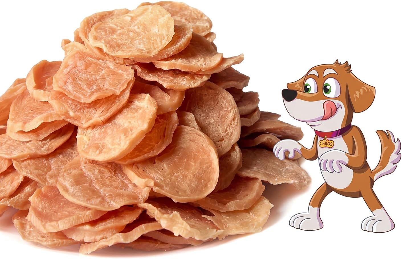 Chicken Round Dog Treats, Healthy Grain Free Dry Snacks, High Protein Daily Training Rewards for Small Medium Large Dogs, Puppy Senior Friendly,16 oz (1 lb / 454 g)