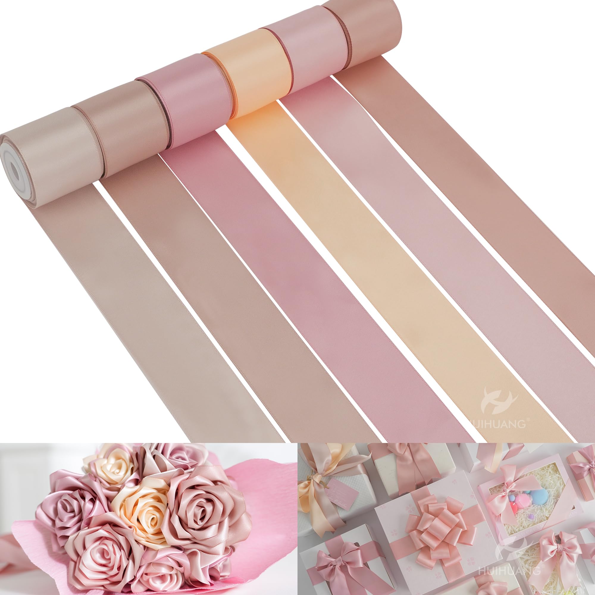 Snapklik.com : HUIHUANG Rose Pink Ribbon 1-1/2