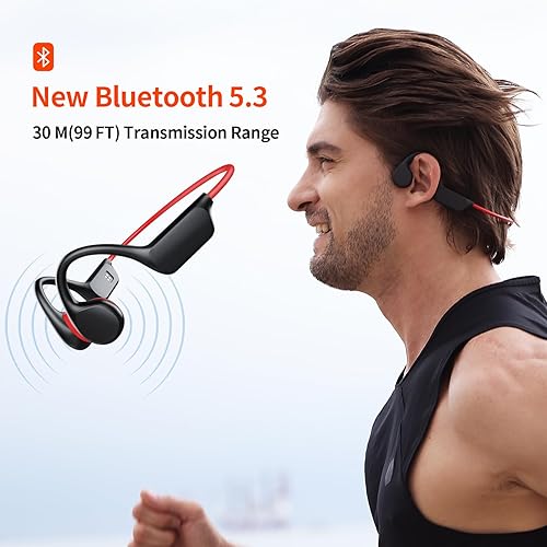 Miniatura 6 de Auriculares de conducción ósea, auriculares para correr, auriculares de entrenamiento, auriculares inalámbricos de oreja abierta, Bluetooth 5.3 con