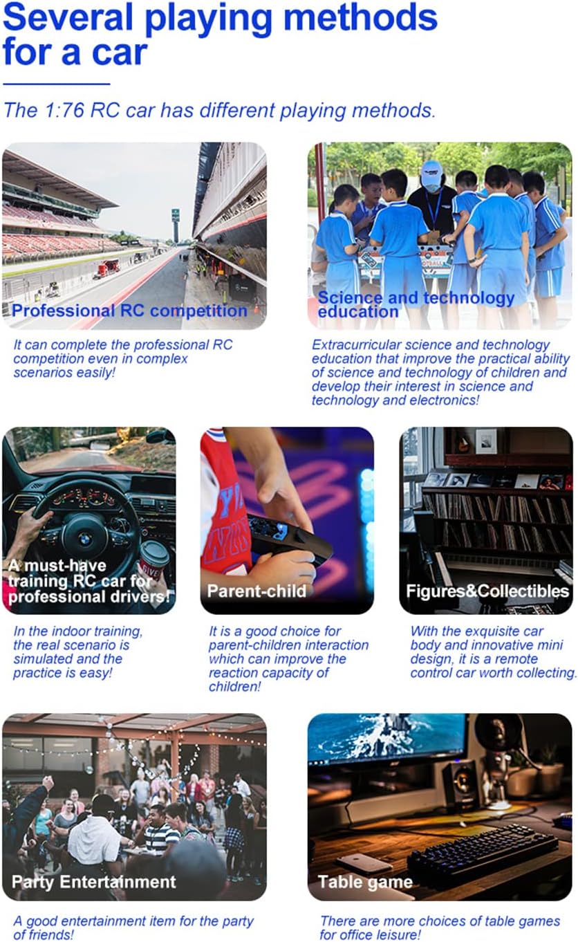 1:76 Turbo Racing Scale RC Sport Car, Table Racing Remote Control Mini Model Car Full Proportional RTR Kit Toys (C64-Green)