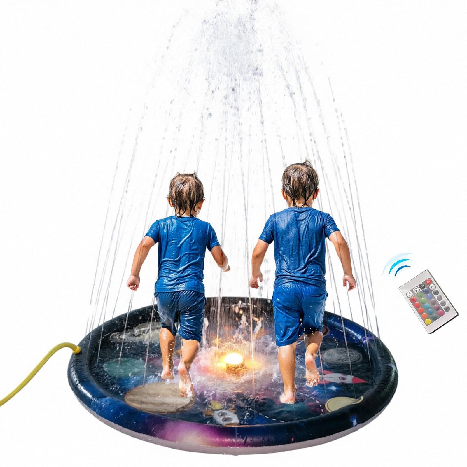 Spruzzatore Acqua per Bambini Tappeto da con Spruzzo per Piscina a Tema | Sprinkler da a Tema Spaziale per Bambini Età 3+ Prato Cortile Spiaggia Piscina Giardino Patio Esterno