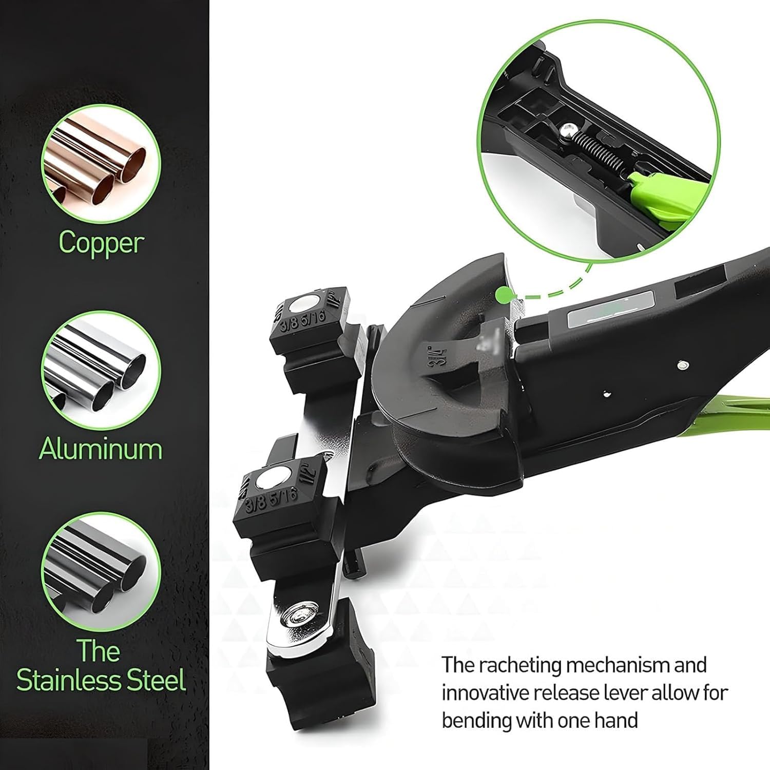 Piegatubi manuale per tubi in rame e alluminio, piegatura a 90 gradi in avanti e indietro, utensile versatile per piegare tubi