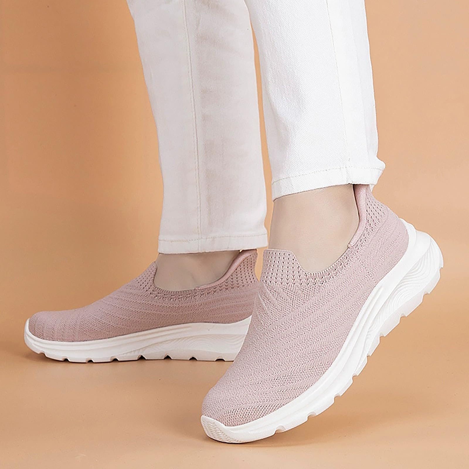 Scarpe da Ginnastica da Donna Leggere Scarpe Sneakers Donna Bianche Comode | Tennis Camminata in Cuscino Aria per Passeggiata Invernale Calzature Atletica Concezione Ergonomica Tessuto Sintetico