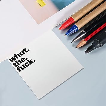 Small Sticky Notes, 4PCS Sticky Notes Set, Sticky Notes Novelty Office Supplies, Rude Posted Notes Desk Accessories Christmas Gifts, Funny Gifts for Friends Co-Workers Boss