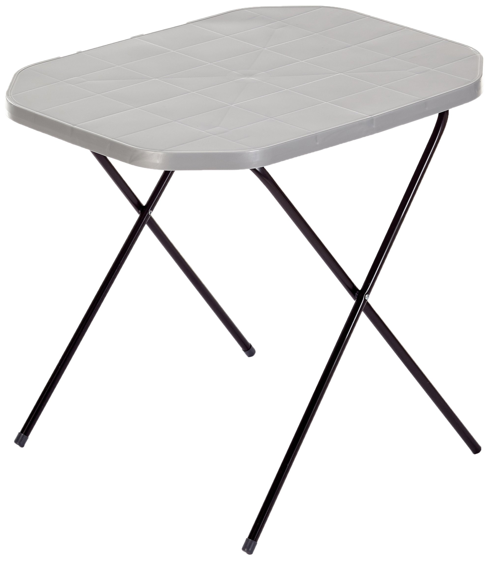 Patio Tavolo da Giardino Piccolo Pieghevole 70 x 53 cm tavolino da Esterno Rettangolare Grigio Leggero