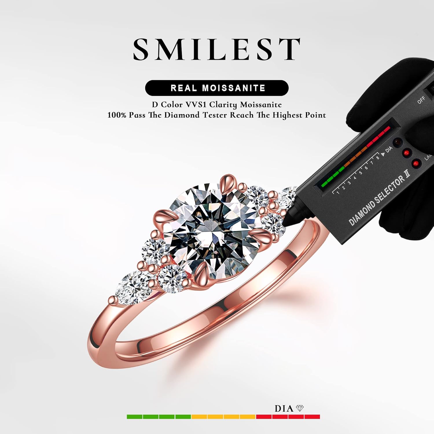 Anillo De Compromiso Con Diamante De Moissanita De Corte Redondo De 1,5 Quilates, Solitario De Oro Amarillo De 14 Quilates Para Mujer, Anillo De Aniversario, Anillo De Bodas, Regalo Para Ella - España