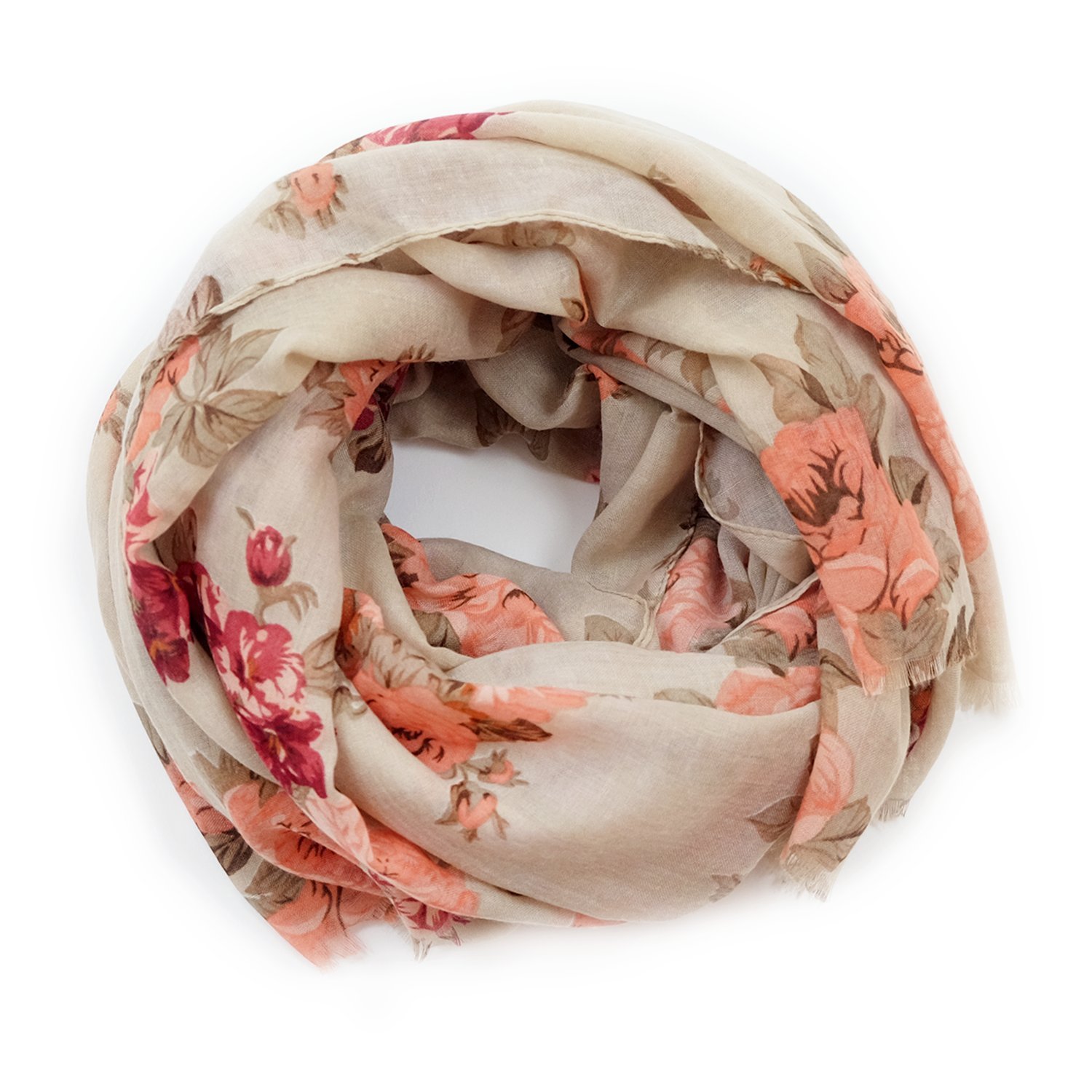 Scarfs for Women Lightweight Floral Flower Fashion Wrap Shawl Fall Winter