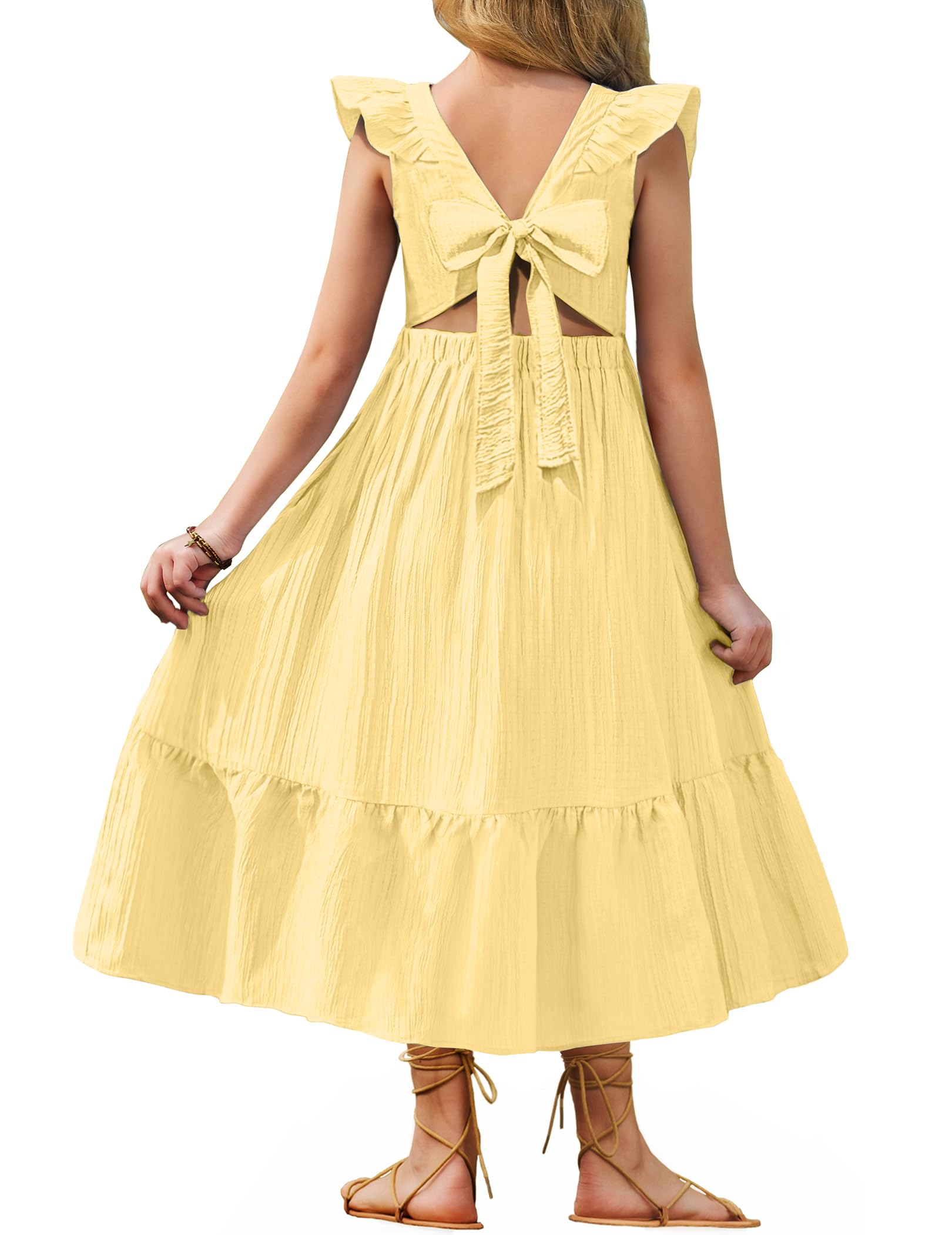 Arshiner Girls Summer Tie Back D