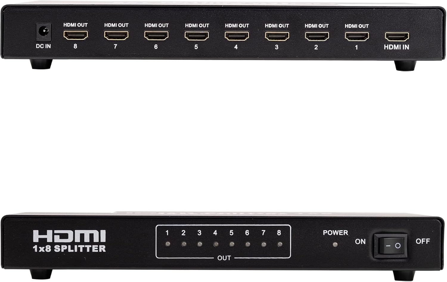 PNI HDMI Splitter 1.4 Premium 4Kx2K, 1x8 8 HDMI Ports 1080P HDCP 1.3, 3D 4K Blue-Ray