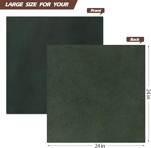 Vista 41 de RingSun Hojas de cuero genuino para manualidades de cuero (0.079 pulgadas), cuero de grano completo para costura de herramientas