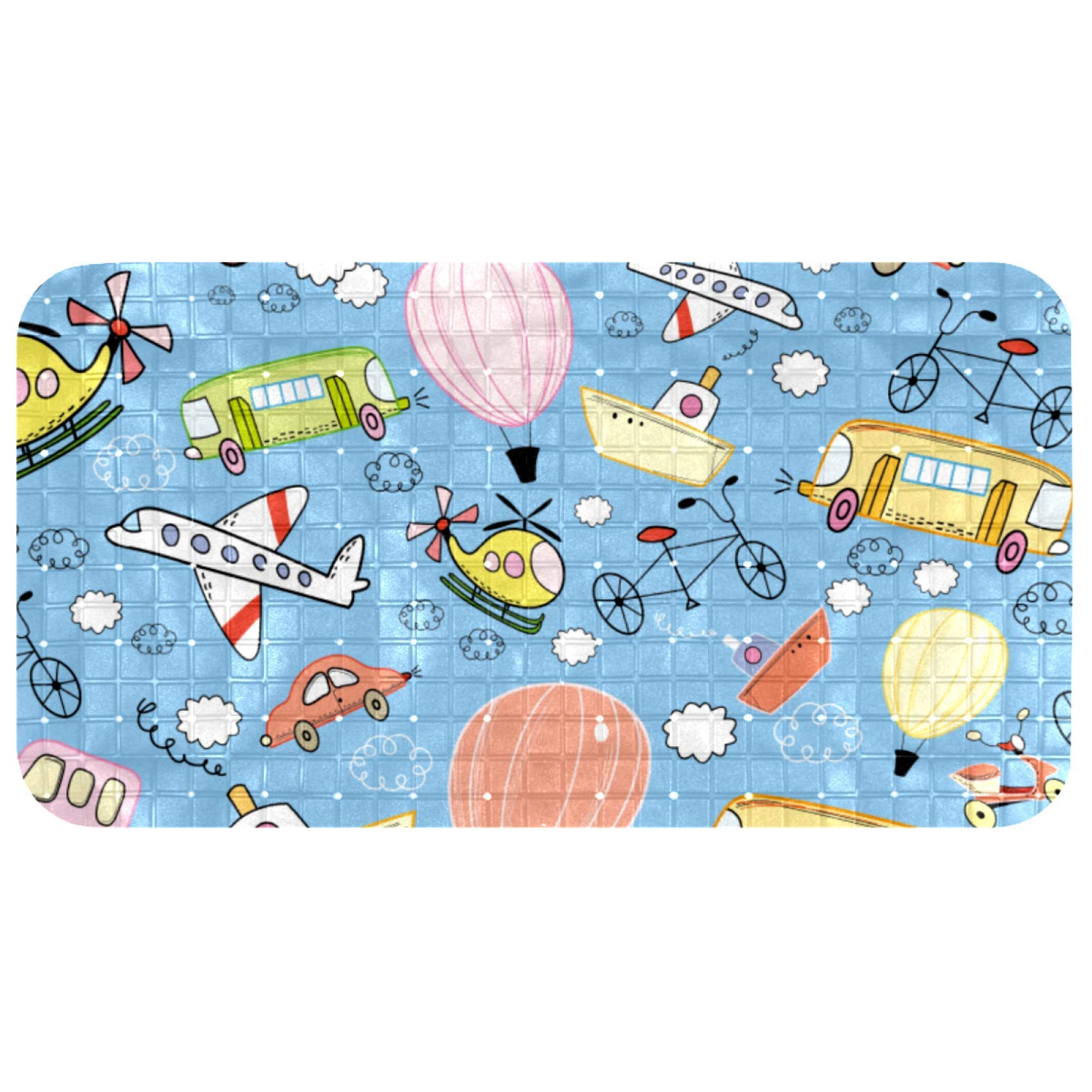 Tapis de bain pour douche familiale antidérapant 37,5 x 68,5 cm