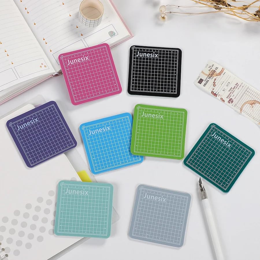 SAMVARDHAN Mini Cutting Mat with Double-Sided Grid Lines & Ruler –Self-Healing Cutting Mats for Crafts, Scrapbooking, Sewing, Quilting, Card Making,DIY Projects & Hobby Use,Pack of 2 (Random)-image-18