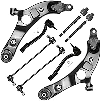 Vista 1490 de Detroit Axle - Kit de suspensión frontal de 8 piezas para Dodge Journey 2009-2015, 2 brazos de control inferiores, 2 rótulas, 2 varillas